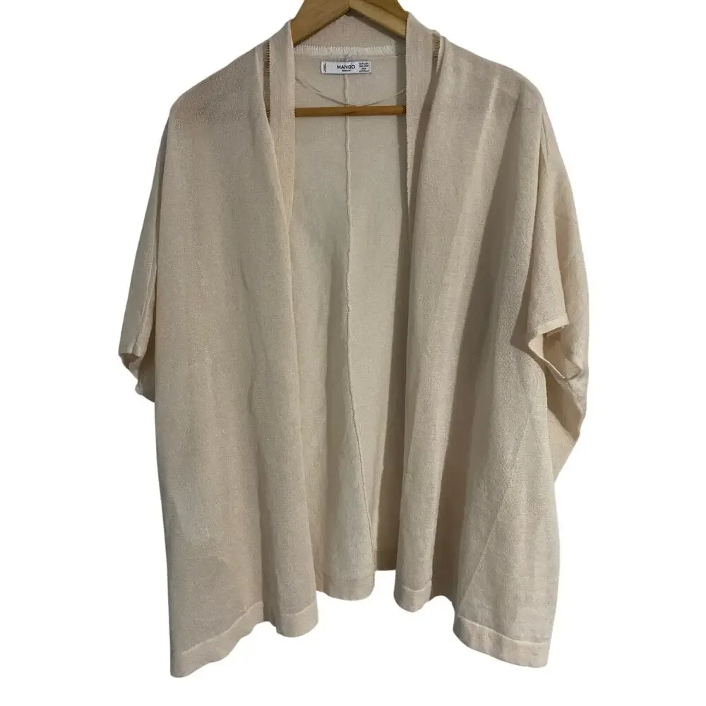 Mango kimono women’s one size beige minimalist boho beachy